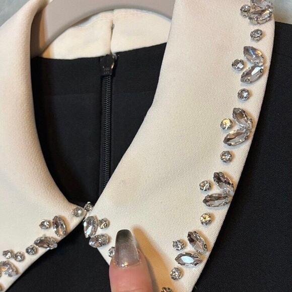 J.Crew Embellished Collar Black Shift Dress 4 NWT Holiday Party Work - Picture 9 of 9